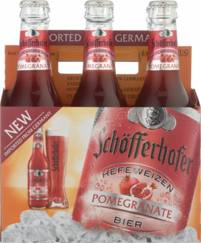 Schofferhofer Hefeweizen Pomegranate Bier Beer Perspective: front