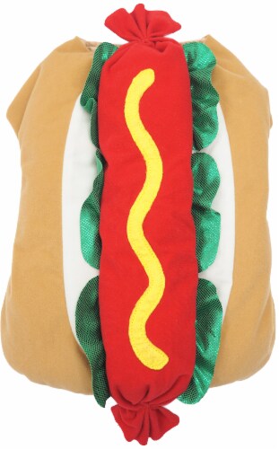 CityPets Medium Hot Dog Pet Costume - Tan/Red Perspective: front