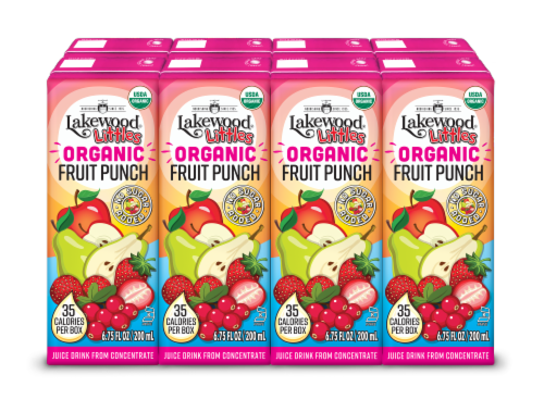 Lakewood® Littles Organic Fruit Punch Juice Boxes Perspective: front