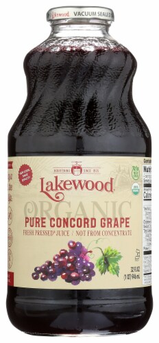 Lakewood Organic Pure Concord Grape Juice Perspective: front