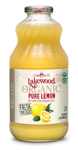 Lakewood® Organic Pure Lemon Juice Perspective: front
