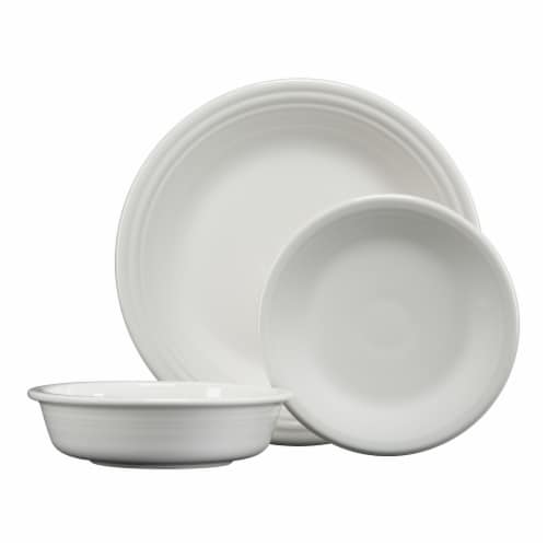 Fiesta® 3-Piece Classic Place Setting in White Perspective: front