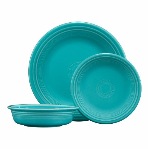 Fiesta® 3-Piece Classic Place Setting in Turquoise Perspective: front