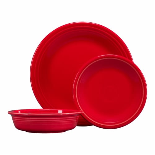 Fiesta® 3-Piece Classic Place Setting in Scarlet Perspective: front