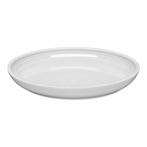 Fiesta Luncheon Salad Bowl Plate - White Perspective: front