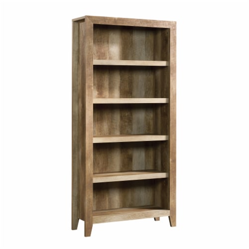 Sauder Dakota Pass Craftsman Oak 5-Shelf Bookcase Perspective: front