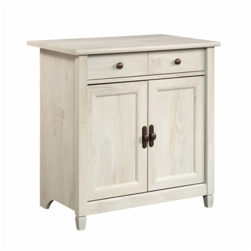 Sauder Edge Water Engineered Wood 2-Door Chest in Chalked Chestnut Perspective: front
