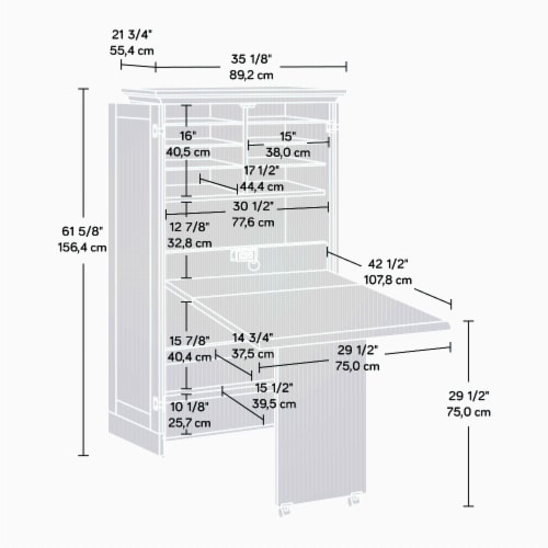 Sauder Harbor View ® Craft and Sewing Armoire with Table, 1 Kroger