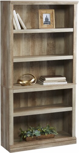 Sauder Select Lintel Oak 5-Shelf Bookcase Perspective: front