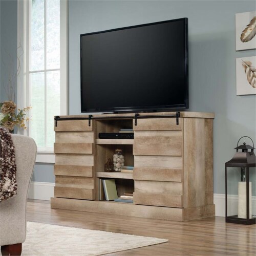 Sauder Cannery Bridge Engineered Wood TV Stand in Lintel Oak 1