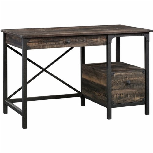 Sauder Steel River Desk Perspective: front