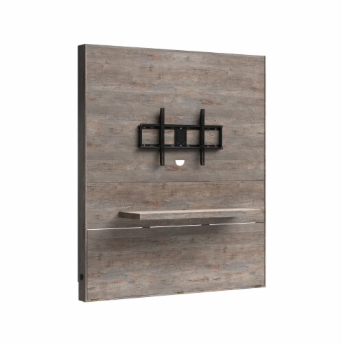 Sauder Steel River Entertainment Wall in Weathered Wood 1 Kroger