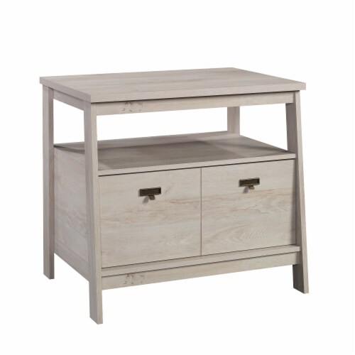 Sauder Trestle ® Lateral File Cabinet in Chalked Chestnut Perspective: front