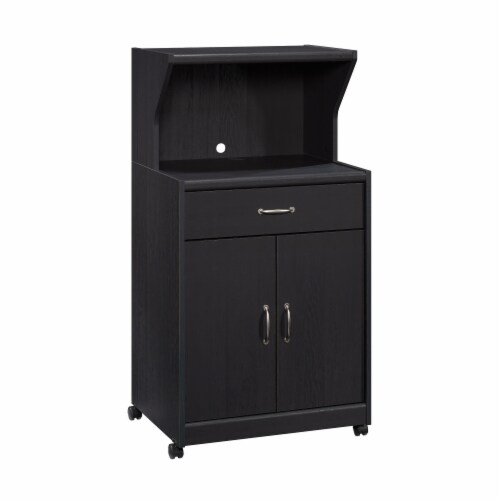 Sauder select kitchen cart for microwave in raven oak 1 king soopers