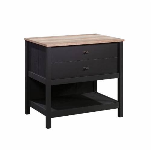 Sauder Cottage Road ® 1-Drawer Lateral File Cabinet in Raven Oak Perspective: front