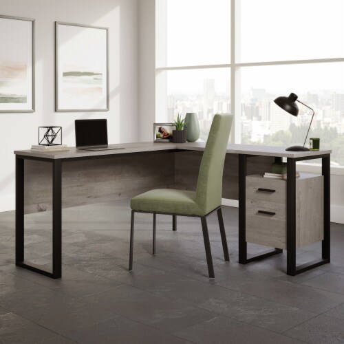 Sauder Rock Glen L Shaped Computer Desk in Mystic Oak 1 Fry s Food Stores