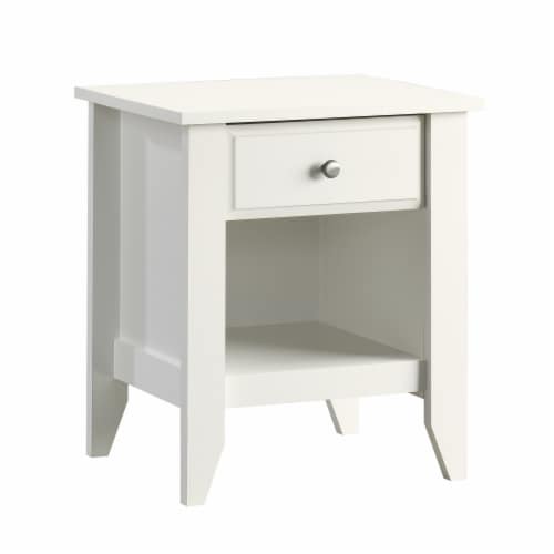 Sauder Shoal Creek Nightstand - Soft White Perspective: front