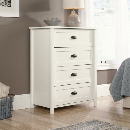 King Soopers   Sauder County Line 4 Drawer Chest   White, 1 ct