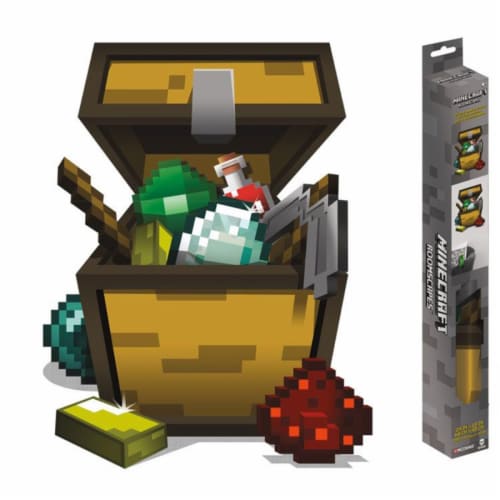 Minecraft 838639 Minecraft Open Chest RoomScapes Wall Decal Perspective: front