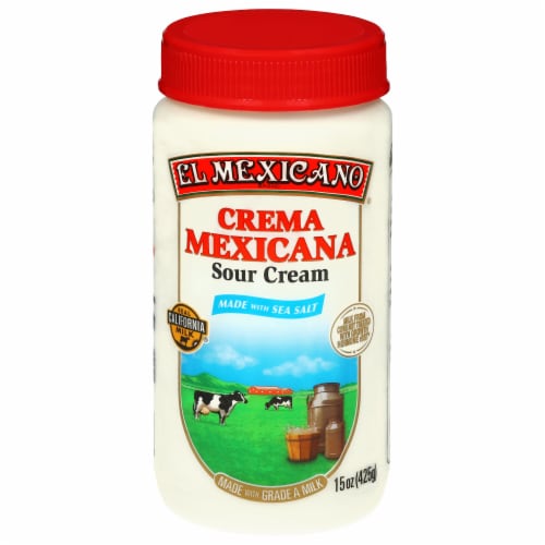 El Mexicano Crema Mexicana Grade A Sour Cream, 15 oz - Foods