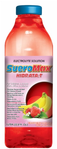 SueroMax Strawberry Banana Electrolyte Solution Perspective: front