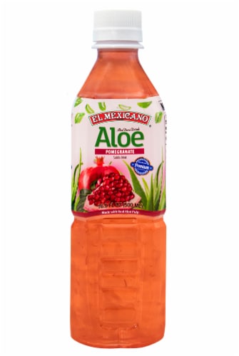 El Mexicano® Pomegranate Aloe Vera Drink Bottle Perspective: front
