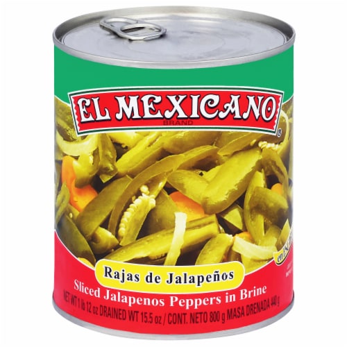 El Mexicano® Sliced Jalapeno Peppers in Brine Perspective: front