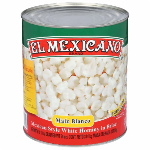 El Mexicano Maiz Blanco White Hominy Perspective: front