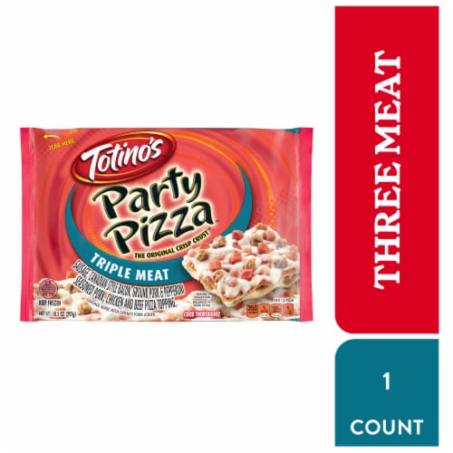 Totino's Triple Meat Party Pizza Thin Crust Frozen Pizza Snacks Perspective: front
