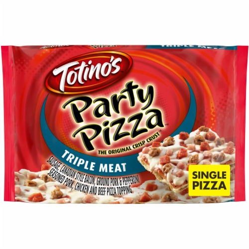 Totino's Party Pizza Triple Meat Thin Crust Frozen Pizza Perspective: front