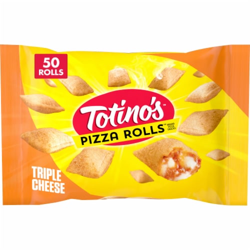 Totino's Pizza Rolls Triple Cheese Flavored Frozen Snacks Perspective: front