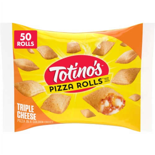 Totino's Pizza Rolls Triple Cheese Flavored Frozen Snacks Perspective: front