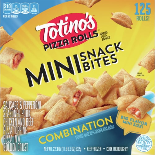 Totino's Pizza Rolls Combination Mini Snack Bites 125 Count Perspective: front