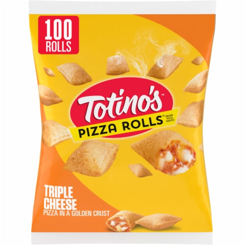Totino's Pizza Rolls Triple Cheese Flavored Frozen Snacks Perspective: front