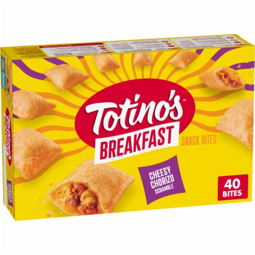 Totino's Cheesy Chorizo Scramble Breakfast Snack Bites Perspective: front