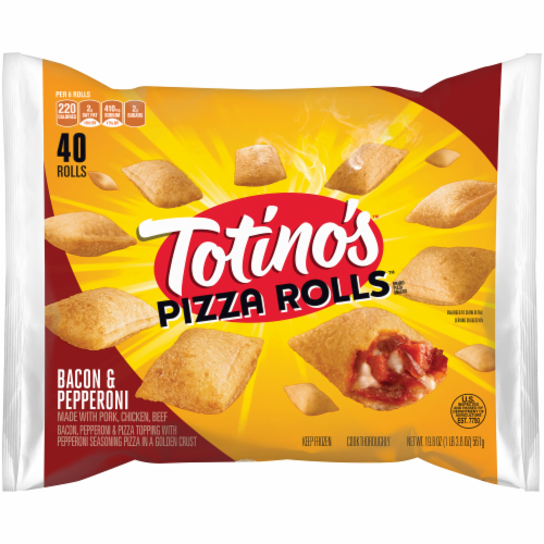Totino's Bacon & Pepperoni Pizza Rolls Perspective: front