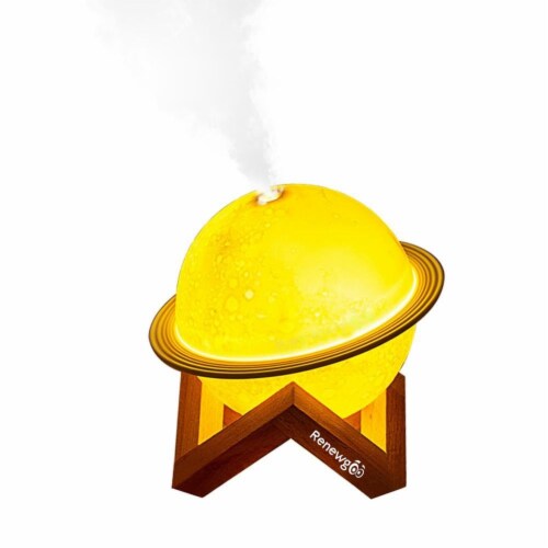 Renewgoo Moon Lamp Aroma Diffuser LED Night Light Planetary USB Mist Humidifier Perspective: front