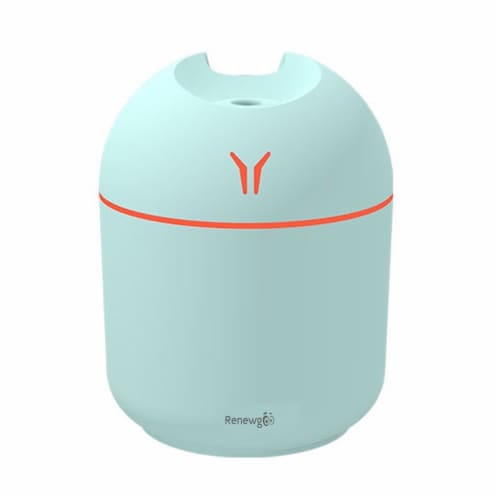Renewgoo GOO2O Mini Humidifier Cool Mist Air Portable Quiet LED Night Light Blue Perspective: front