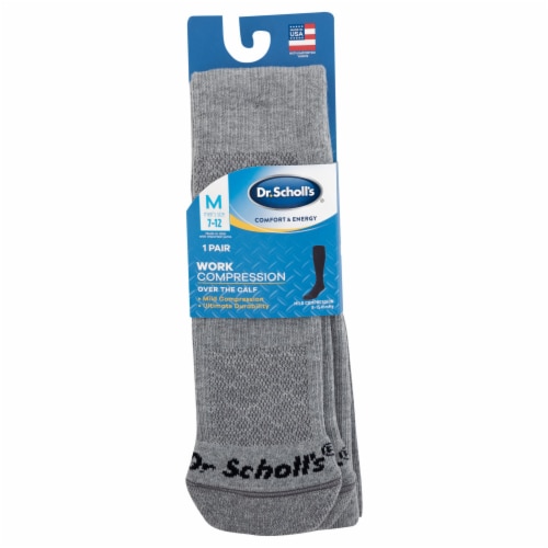 Dr. Scholl's® Mens Work Compression Size Medium Socks Perspective: front