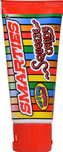 Smarties Tart & Tangy Mixed-Fruit Squeeze Candy Perspective: front