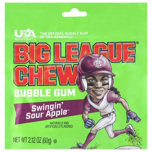 Big League Chew® Swingin' Sour Apple™ Bubble Gum Perspective: front