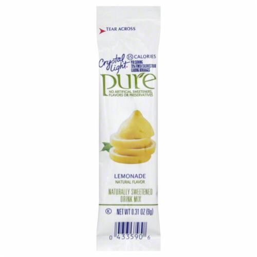 Crystal Light Pure Lemonade Pouch Perspective: front