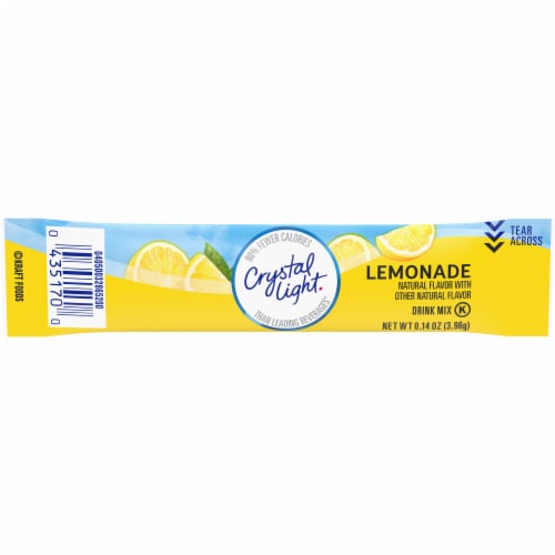 Crystal Light Lemonade Sugar Free Drink Mix Packet Perspective: front