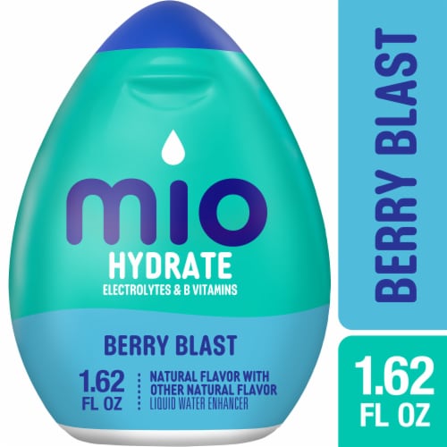mio Hydrate Electrolytes & B Vitamins Berry Blast Water Enhancer Bottle Perspective: front