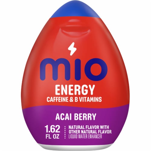 Mio Energy Acai Berry Storm Naturally Flavored Liquid Water Enhancer with Caffeine & B Vitamins Perspective: front