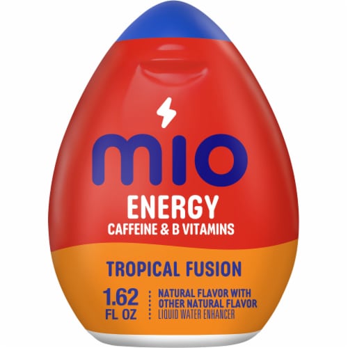 Mio Energy Tropical Fusion Naturally Flavored Liquid Water Enhancer with Caffeine & B Vitamins Perspective: front