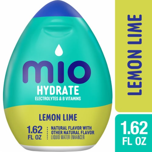 Mio Sport Lemon Lime Naturally Flavored Liquid Water Enhancer with Electrolytes & B Vitamins Perspective: front