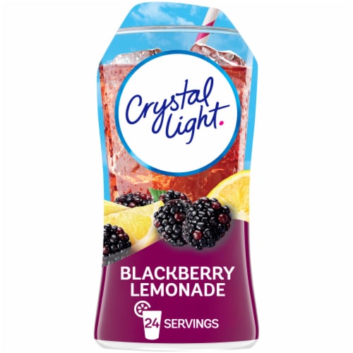 Crystal Light Zero Sugar Blackberry Lemonade Water Enhancer Bottle Perspective: front