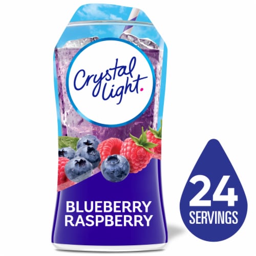 Crystal Light Liquid Blueberry Raspberry Naturally Flavored Drink Mix Perspective: front