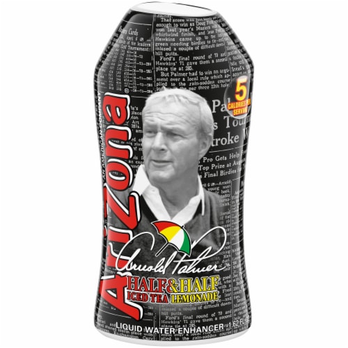 AriZona Arnold Palmer Half & Half Iced Tea Lemonade Naturally Flavored Liquid Water Enhancer, Bottle Perspective: front